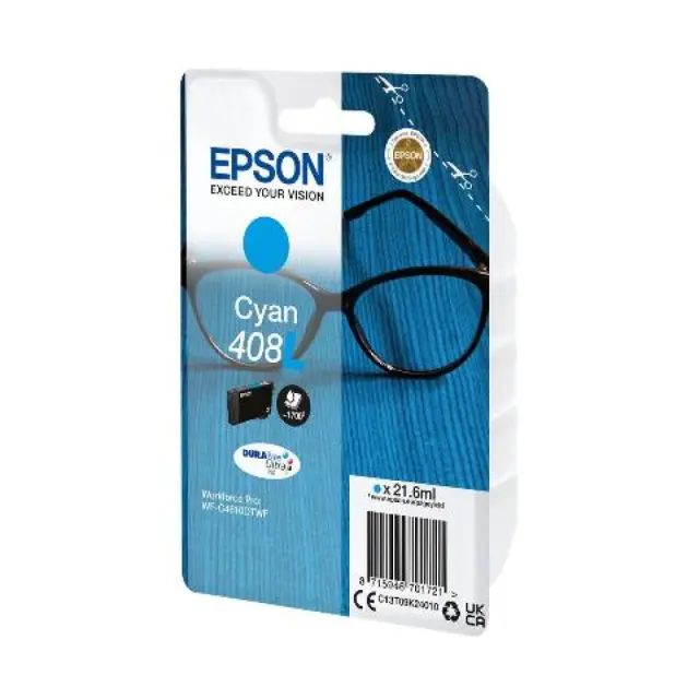 Epson 408L Γνήσιο Μελάνι Εκτυπωτή InkJet Κυανό (C13T09K24010)