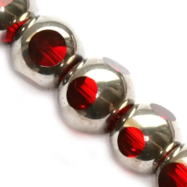 Χάντρα Frame Round Cherry 6mm ~50τεμ