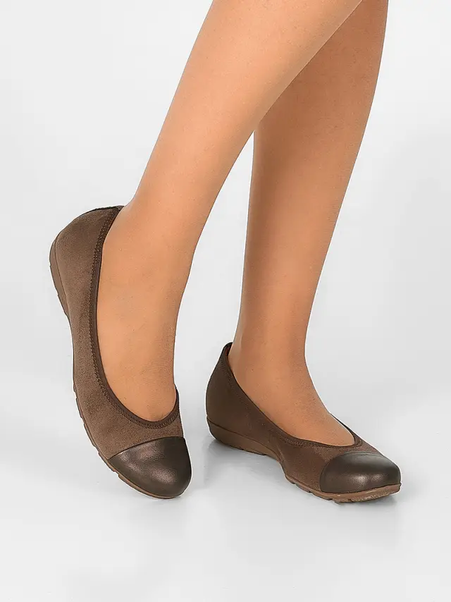 Gabor Μπαλαρίνες Γυναικείο δέρμα Nubuck/δέρμα Καφέ GAB/74161 40-D.FANGO/BRON 2