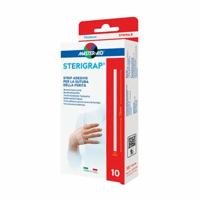 Master Aid Sterigrap Ταινίες Σύγκλισης Τραυμάτων (75x3mm), 10 τεμάχια