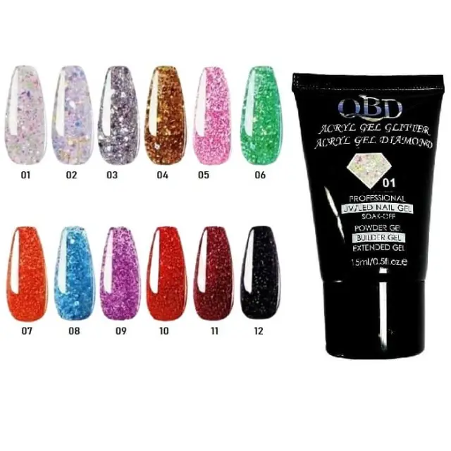 QBD Acrygel Uv/Led Diamond Glitter 15ml Diamond 11