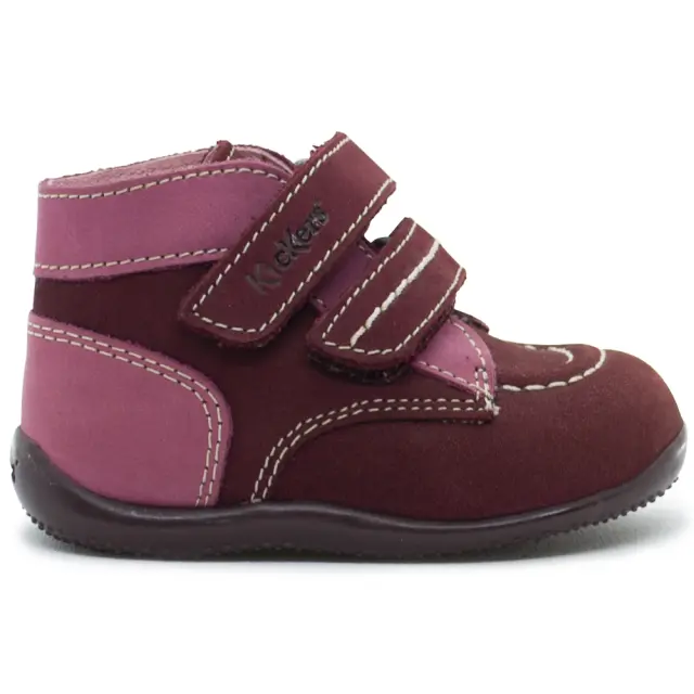 Μποτάκι KICKERS Μπορντό δίχρωμο σουέτ BONKRO 620733-10 - 19
