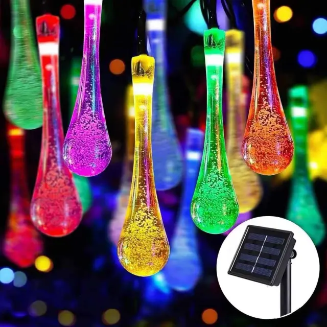 Ηλιακή γιρλάντα φωτισμού LED - Σταγόνα - 5m+1m - 20D - 152813 - RGB 2