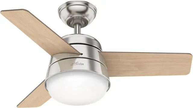 Hunter Finley 91 Brushed Nickel - Ανεμιστήρας Οροφής με Φωτιστικό
