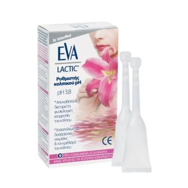 EVA Intima Lactic Κολπική Γέλη για Επαναφορά & Διατήρηση του Φυσιολογικού Κολπικού pH, 9x5ml