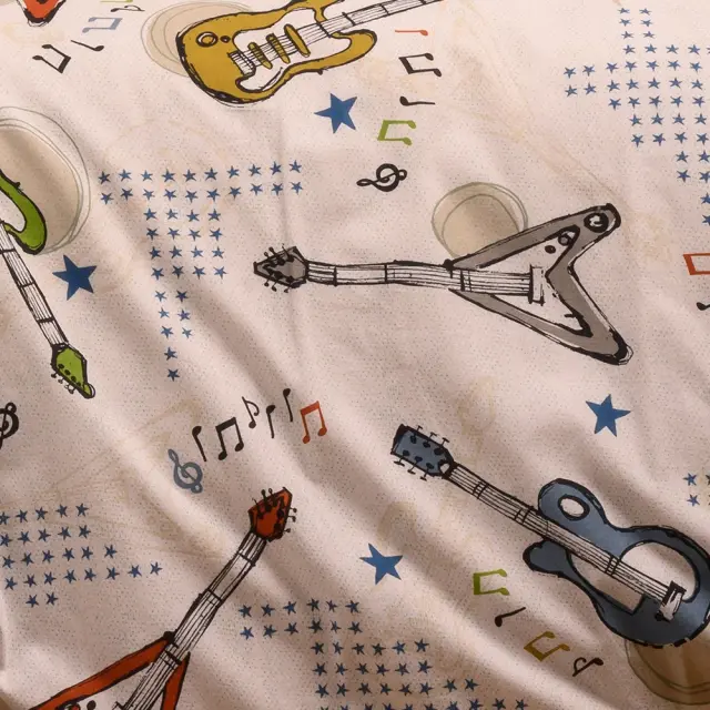 ΣΕΤ ΣΕΝΤΟΝΙΑ ΦΑΝΕΛΕΝΙΑ ΜΟΝΑ (Λ) MUSIC ICE (100X200+30) WINTER LINE KIDS MELINEN (Με Λάστιχο) 170Χ260 2