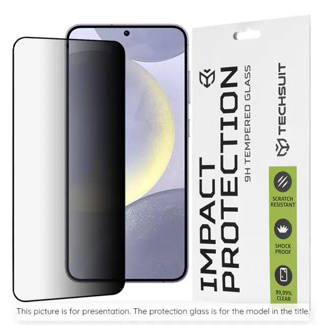 Techsuit® Privacy Full Cover Tempered Glass για S23 FE-Black