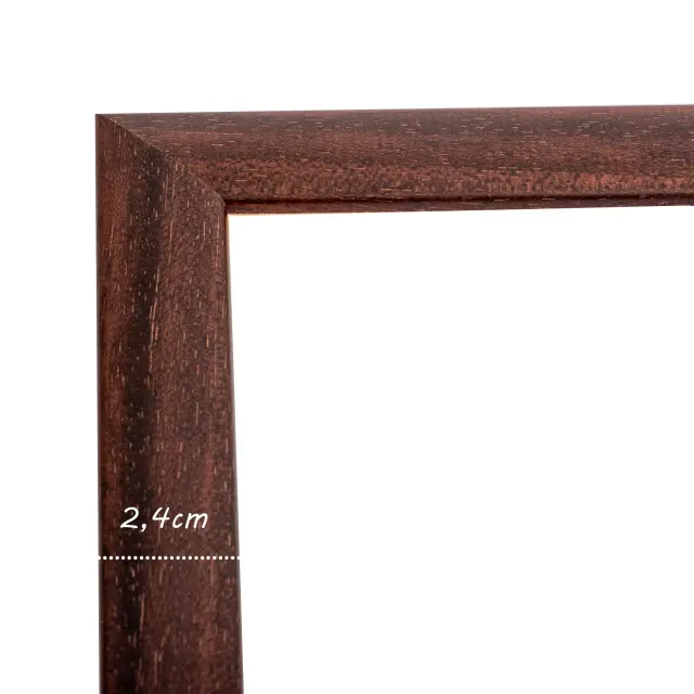 κορνίζα ξύλινη για πτυχίο δίπλωμα κ.λ.π 21X 29,7cm - Α4 χρώμα καφέ καρυδιάς σκούρο Κ41/067 2