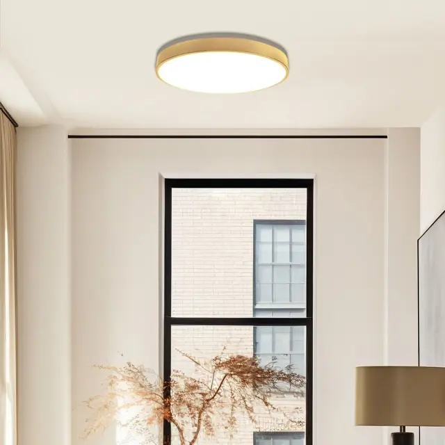 LED Φωτιστικό Oροφής Πλαφονιέρα LUKA 45Watt CCT Χρυσό VIV005202