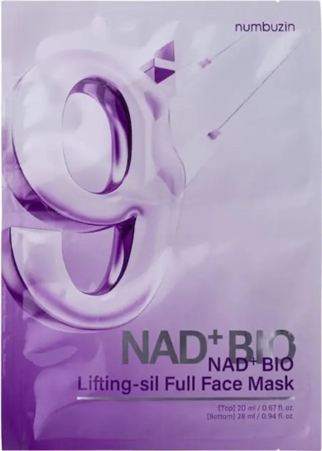 No.9 Nad Bio Lifting Full Cover Facial Mask - Διπλή μάσκα προσώπου με άμεση ανόρθωση και λάμψη 20 ml, 28 ml