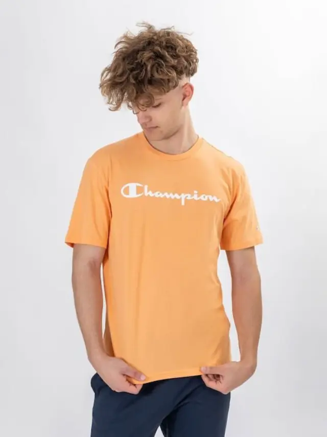CHAMPION CREWNECK T-SHIRT ΜΠΛΟΥΖΑ ΑΝΔΡΙΚΗ ORANGE