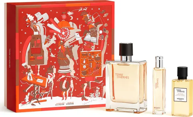 Hermès Terre d'Hermès Limited Edition Ανδρικό Αρωματικό Σετ: Eau De Toilette 100ml & Eau De Toilette Travel Spray 15ml & Hair And Body Shower Gel 40ml