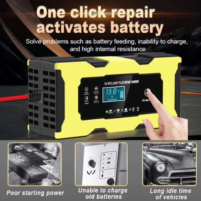 Φορτιστής Μπαταρίας Αυτοκινήτου 4Ah-100Ah 12V 6A - Intelligent Pulse Repair Charger XJB-139-02-1206 014429 2