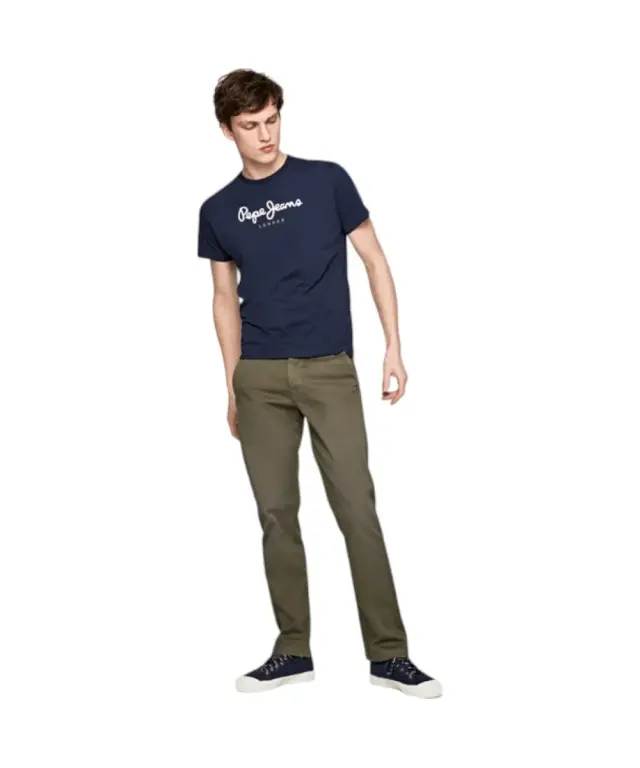 Pepe Jeans - Ανδρικό T-shirt Original Stretch PM508210-595 Μπλε Σκούρο 3