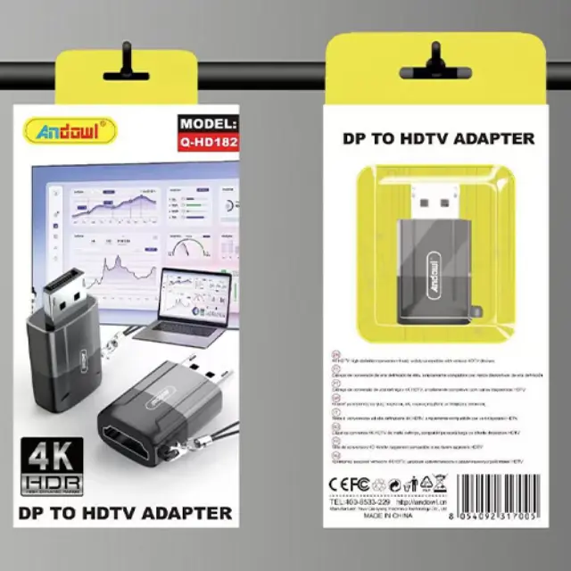 Andowl Μετατροπέας HDMI female σε Display port male 1τμχ Q-HD182 2