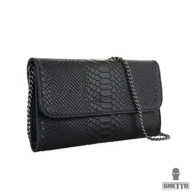 Ghetto Crocodile Texture Clutch Bag with Chain Strap 2
