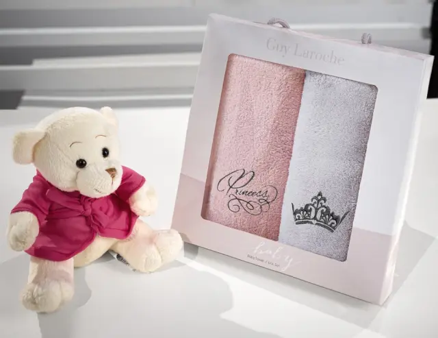 ΣΕΤ ΒΡΕΦΙΚΕΣ ΠΕΤΣΕΤΕΣ 2ΤΕΜΑΧΙΩΝ BABY TOWELS GIRL SET 2 (35X50) GUY LAROCHE