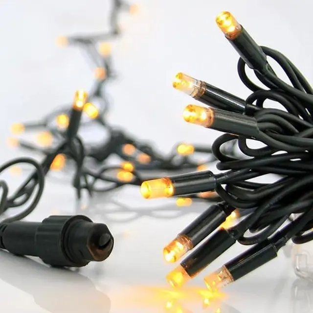 100 LED Επέκταση Ως 9 Με Προέκταση 150cm Πράσινο Καλώδιο Θερμό Λευκό Φως IP65