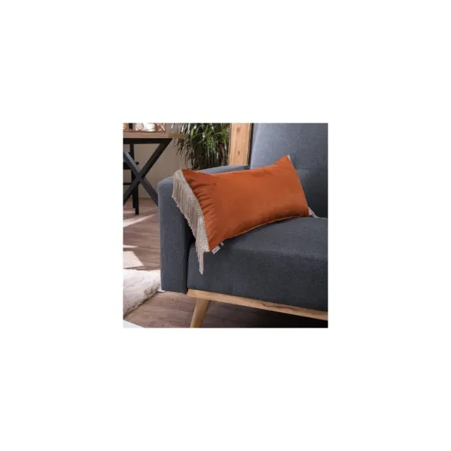 Μαξιλαροθήκη Velvet 05 Με Κρόσι (30x60cm) - 30x60cm με γέμιση