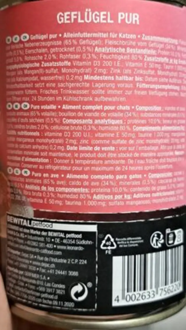 Leonardo Poultry Super Premium Κονσέρβα Γάτας με Πατέ Πουλερικών 400gr 3