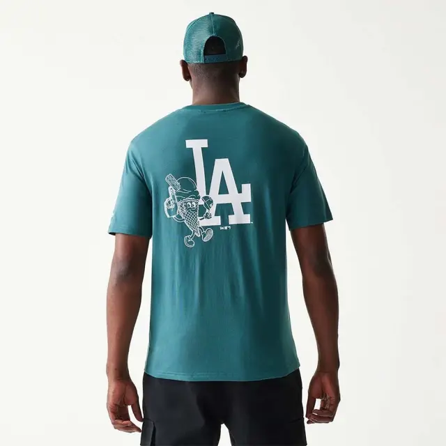 New Era Men's MLB Food Graphic Los Angeles Dodgers Regular T-Shirt Πράσινο 60771506 (New Era) - XLarge 2