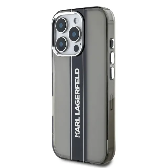 Karl Lagerfeld IML Stripe Logo Case for iPhone 16 Pro Black 2