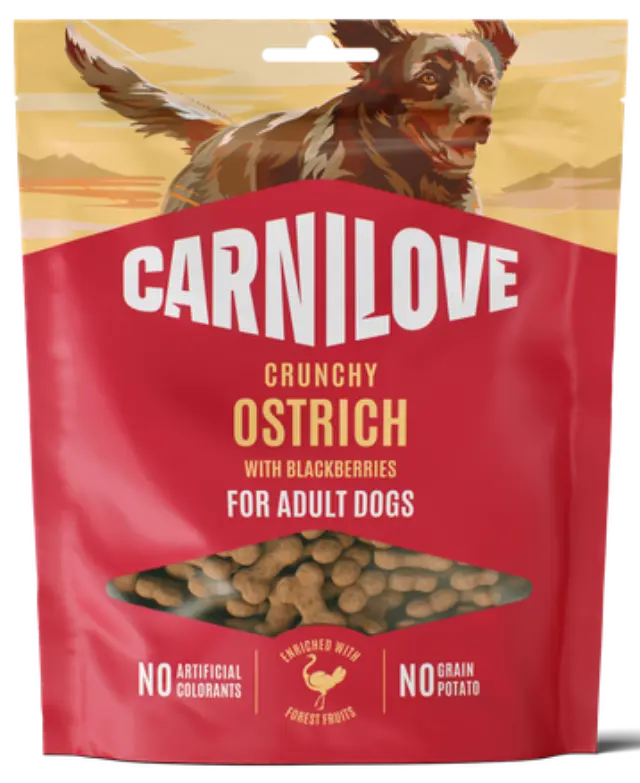 Carnilove Dog Snack Crunchy Ostrich with Blackberries 200gr