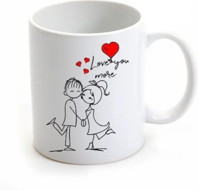 κούπα κεραμική, love you more, αγίου Βαλεντίνου 325ml (κωδ. 2079)