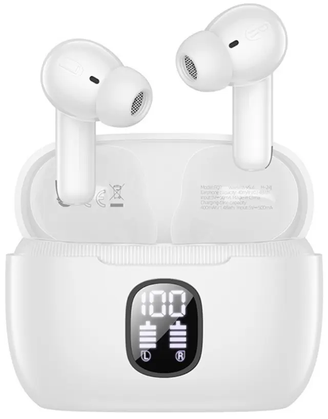 Borofone In-ear Bluetooth Handsfree Ακουστικά με Θήκη Φόρτισης Άσπρα FQ7