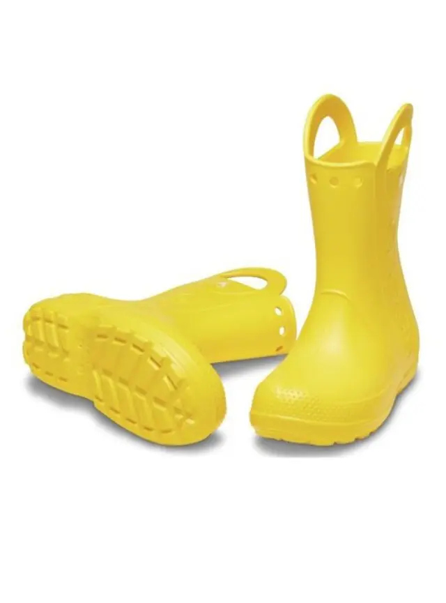 Παιδικές Γαλότσες Crocs Handle Rain K-Yellow (Μεγέθη 22-28) ΚΙΤΡΙΝΟ 2