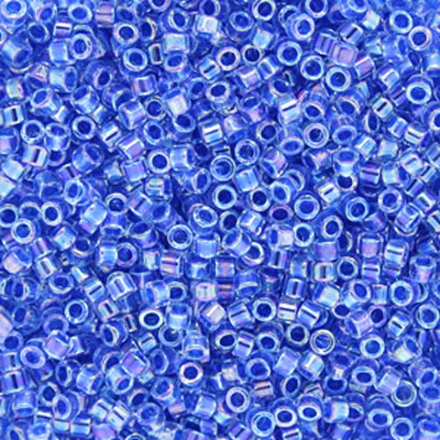 Χάντρα Miyuki Delica 11/0 - DB0077 - Transparent Blue Lined AB ~7gr