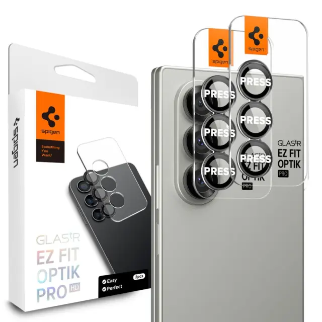 Spigen Optik Pro Hd Glas.tr ”ez Fit” Camera Protector 2-pack Galaxy Z Fold 7 / 8 Ultra Black
