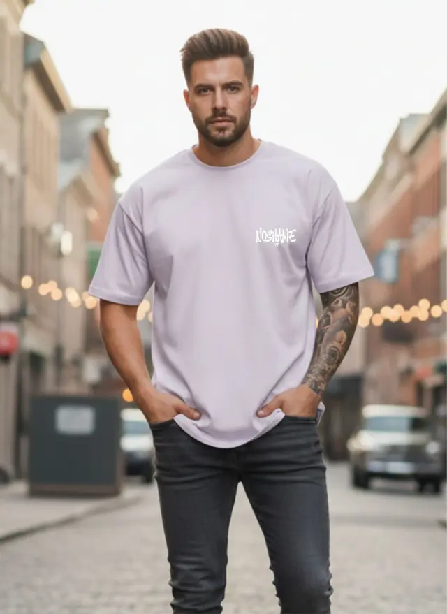 T-shirt Noshame® Oversized Lilac με τύπωμα - 142614 - XXL 2