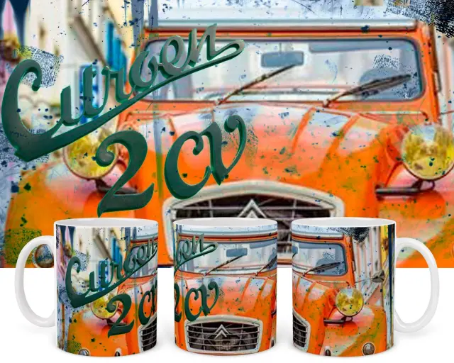 κούπα αυτοκίνητο car cintroen 2cv πορτοκαλί κεραμική 330ml με συσκευασία δώρου " με δυνατότητα προσθήκης ονόματος η ευχές