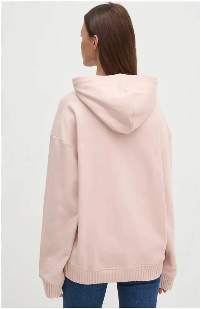 Calvin Klein - Γυναικείο Φούτερ με Κουκούλα Woven Label Peached J20J224173-TER Ροζ 2
