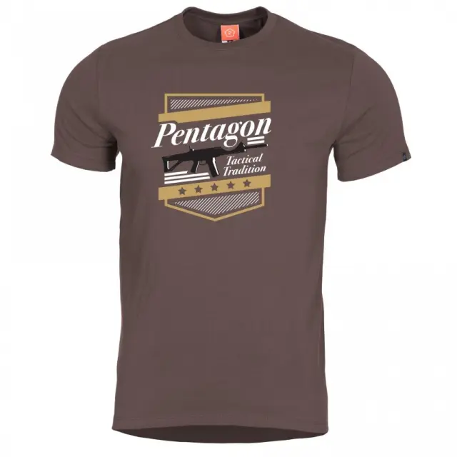 Pentagon Ageron A.C.R T-Shirt - Μπλουζάκι Μακό για Τακτική- Καθημερινή Χρήση - 26-Terra Brown-Καφέ Σκούρο