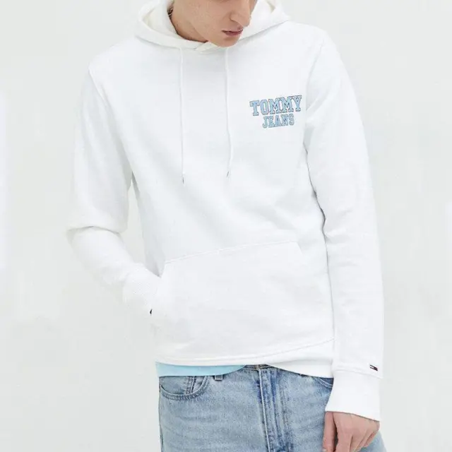 Φούτερ Με Κουκούλα Tommy Hilfiger DM0DM16365-YBR Άσπρο - 2XL