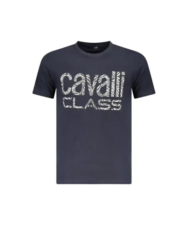Cavalli Class - Ανδρική Μπλούζα T-Shirt Short Sleeve TXT61DJD060-04502 Μπλε
