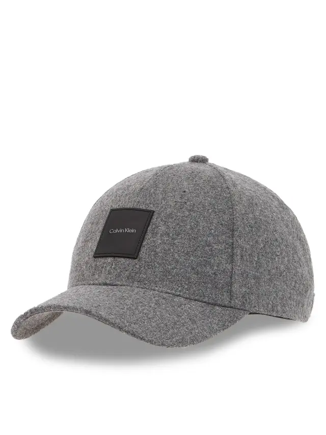 Calvin Klein Unisex Καπέλο Jockey Patch Logo Wool Baseball Cap Γκρι