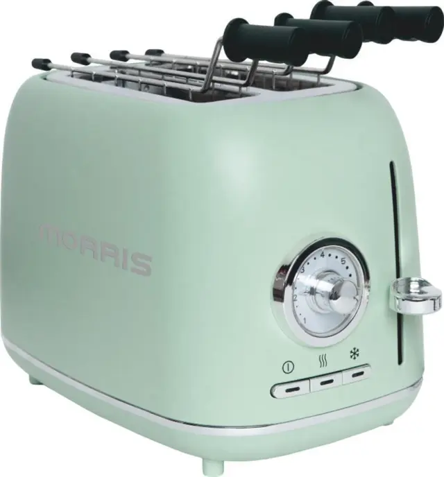 Morris R20828TSG Retro Φρυγανιέρα 2 Θέσεων 900W Light Green 2