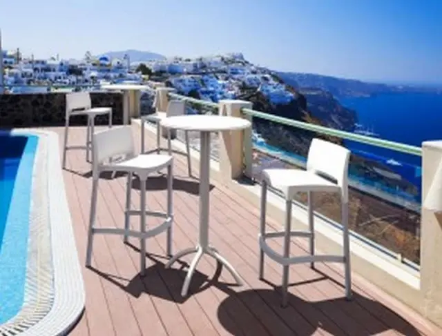 Τραπέζι Bar OCTOPUS Dove Grey PP Φ60x108cm 2
