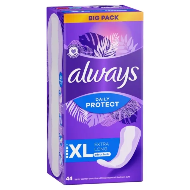 Always Σερβιετάκια Daily Protect Extra Long XL 44 Τεμαχίων