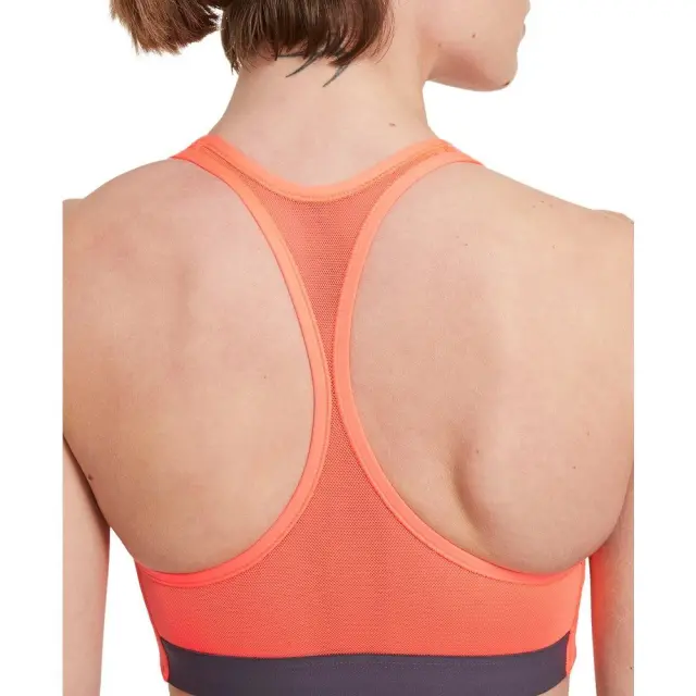 Nike Swoosh Logo Bra (CZ4443-854) - Πορτοκαλί - L 3