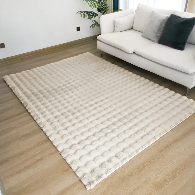 Χαλί 200x250 Beauty Home Bubble Art 9662 Cream 100% Πολυέστερ