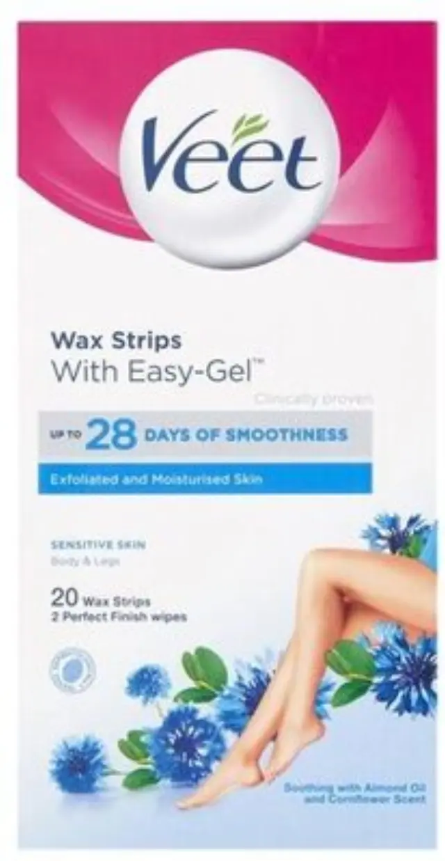 Veet Easy Gelwax Body & Legs Sensitive Skin Ταινίες Αποτρίχωσης για Ευαίσθητες Επιδερμίδες 16τμχ