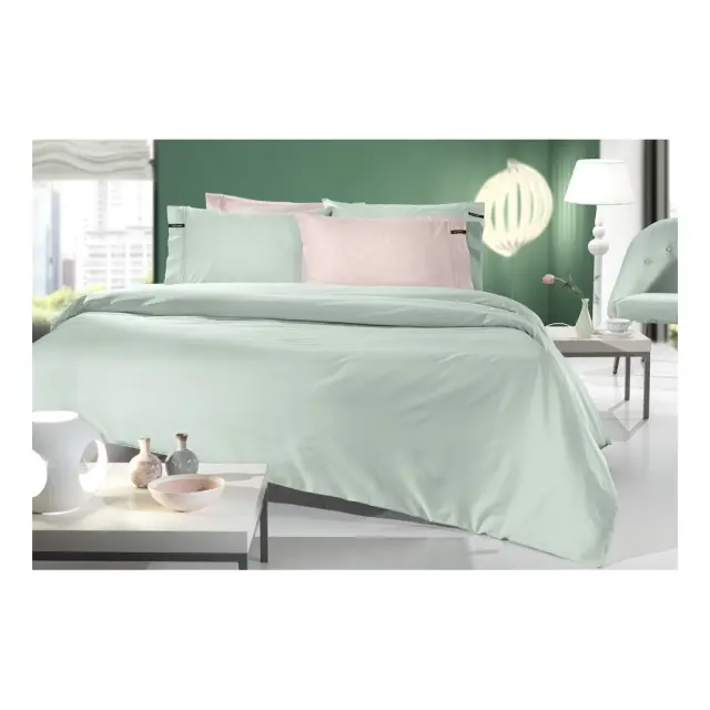 ΣΕΝΤΟΝΙ ΒΑΜΒΑΚΟΣΑΤΕΝ KING SIZE ΜΕ ΛΑΣΤΙΧΟ MINIMAL MINT 180X200+35 GUY LAROCHE
