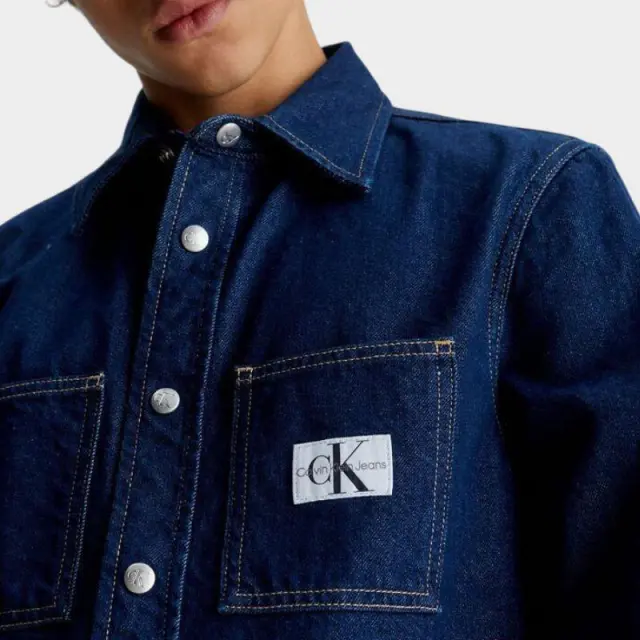 Calvin Klein - Ανδρικό Πουκάμισο Jean Regular Fit J30J323908-IAP Μπλε Σκούρο - S 3