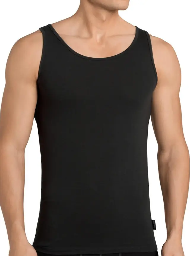 Sloggi Men 24/7 Αμάνικες Φανέλες Vest SH 02 Μαύρο 2 Τεμάχια