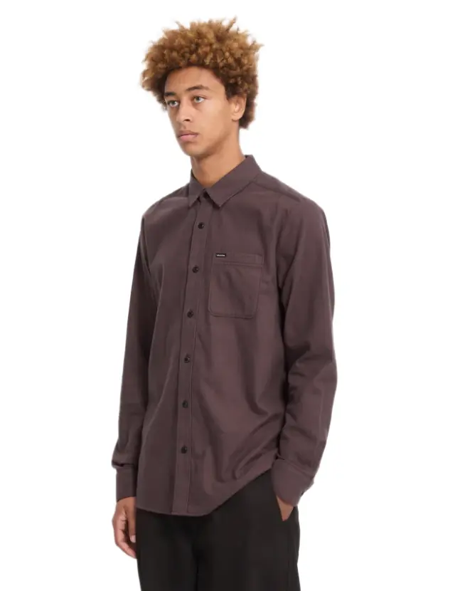 Volcom Caden Solid Long Sleeve Shirt ανδρικό πουκάμισο μακρυμάνικο A0532601-1 - XL 2