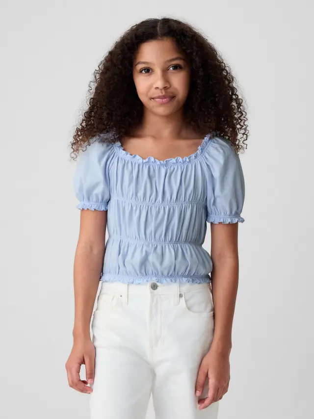 Μπλε Παιδικό Smocked Τοπ bicoastal blue - XXL
